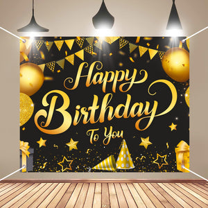 Party Propz Birthday Backdrop for Decoration - Happy Birthday Backdrop for Decoration (4x5 Ft) | Birthday Decoration Items | Banner for Birthday Decorations | Happy Birthday Banner for Backdrop