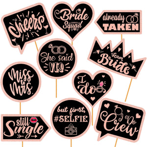 Party Propz Bride to Be Props - 10Pcs, Bride to Be Props for Bachelorette Party | Bride to Be Photobooth Props | Bride to Be Decoration | Bride to Be Photo Booth Props for Bachelorette Party, Wedding