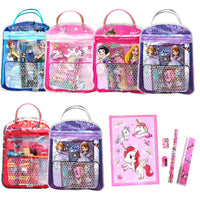 Party Propz Birthday Return Gifts for Kids - 6Pcs | Stationery Set Bag Best Return Gifts for Birthday for Kids | Return Gifts for Kids in Bulk | Kids Gift Items,Cartoon Stationery Kit Bag