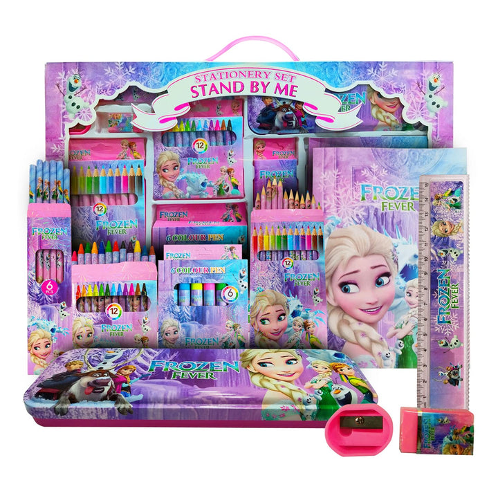 Party Propz Frozen Stationary Kit for Girls - 41Pcs Stationary Items for Girls Pencil Box,Note Book,Eraser and Sharpener -Return Gift for Girls/Frozen School Kit for Girls, Stationary Set Return Gifts