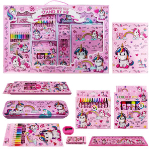 Unicorn Stationery Set for Girls – 41 Pcs Cute School & Return Gift Kit